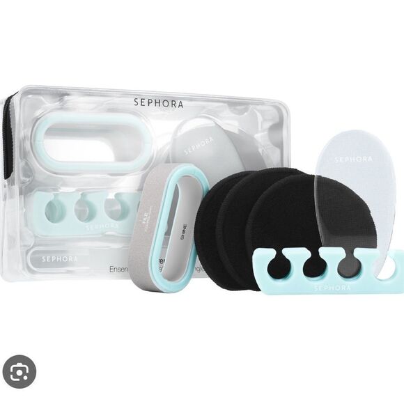 Sephora 8 piece nail prep kit with glass file, glass pedi file, toe separators + - Picture 2 of 4